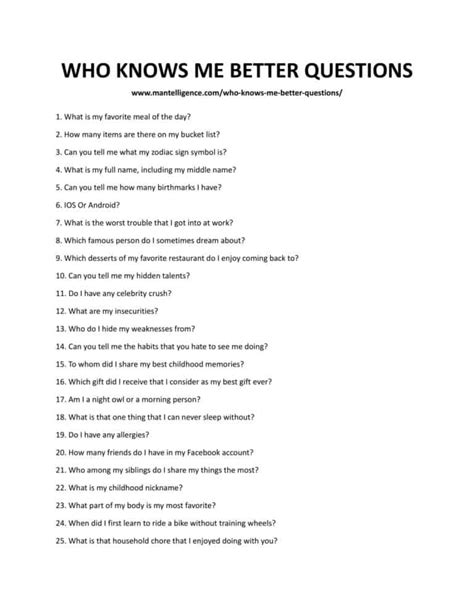 100+ Exclusive “Who Knows Me Better” Questions for Couples – .